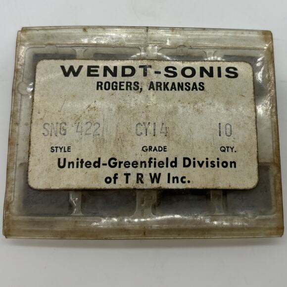 (38) Wendt-Sonis Machining Carbide Cuttting Inserts SNG-422 Grade CY-14 Tooling - Picture 1 of 4